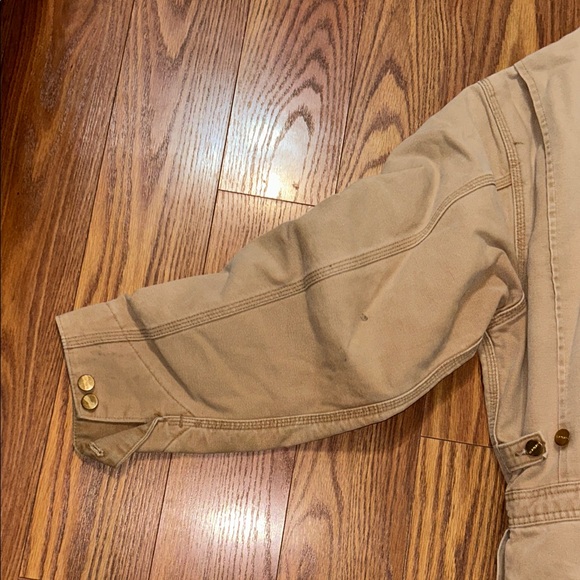 Vintage Carhartt Insulated Lined Winter Coveralls Size XXL 30L Regular Tan Brown - Picture 13 of 16